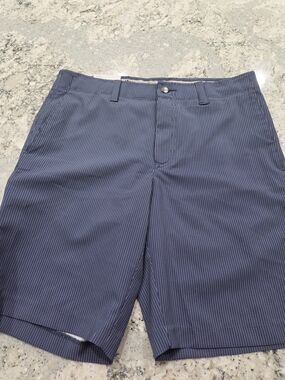 Callaway Navy Pinstripe Flat-Front Golf Shorts